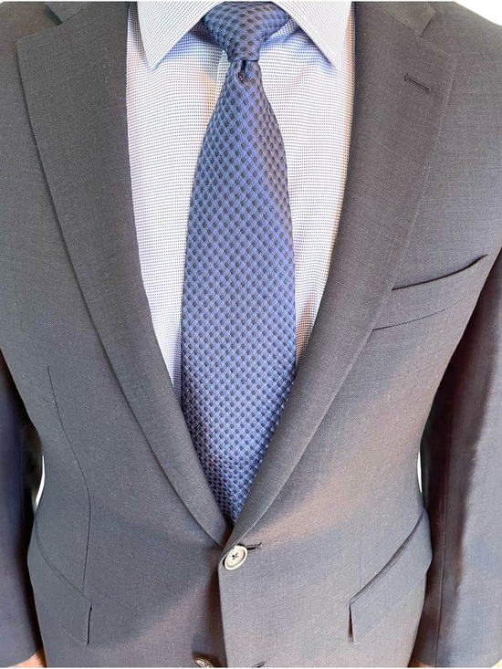 Tom Ford Textured Deep Blue Silk Tie